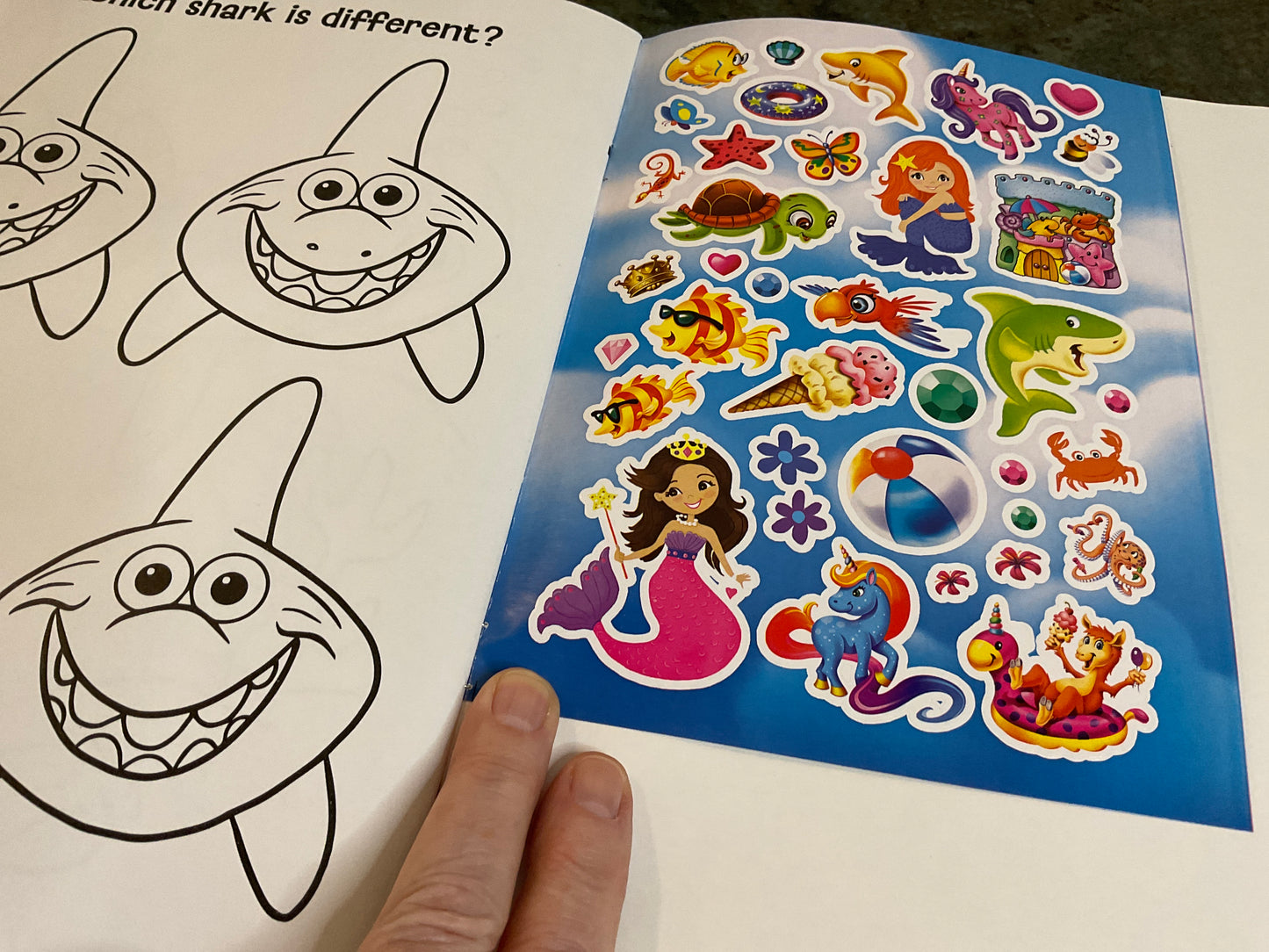 Fun Sharks! Coloring & Sticker Activity