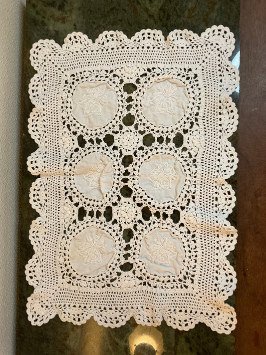 16” x 11.5” Crochet Rectangle Doily