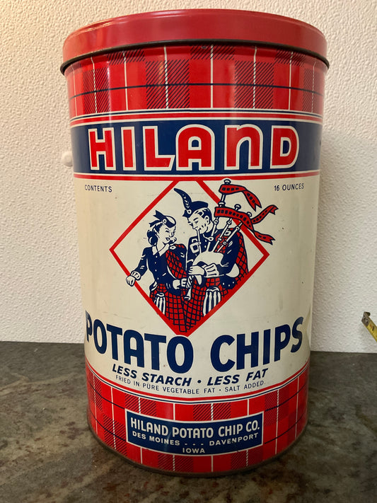 Vintage “Hiland” Potato Chips Tin