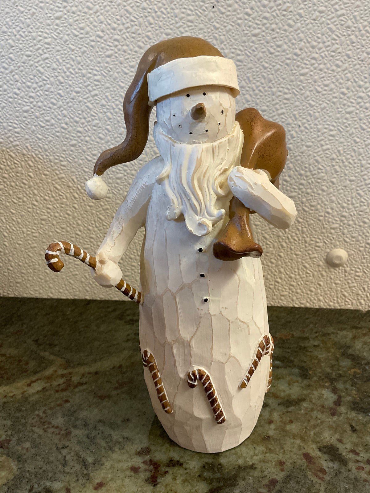 Resin Brown/Cream Chilly Claus Figurine