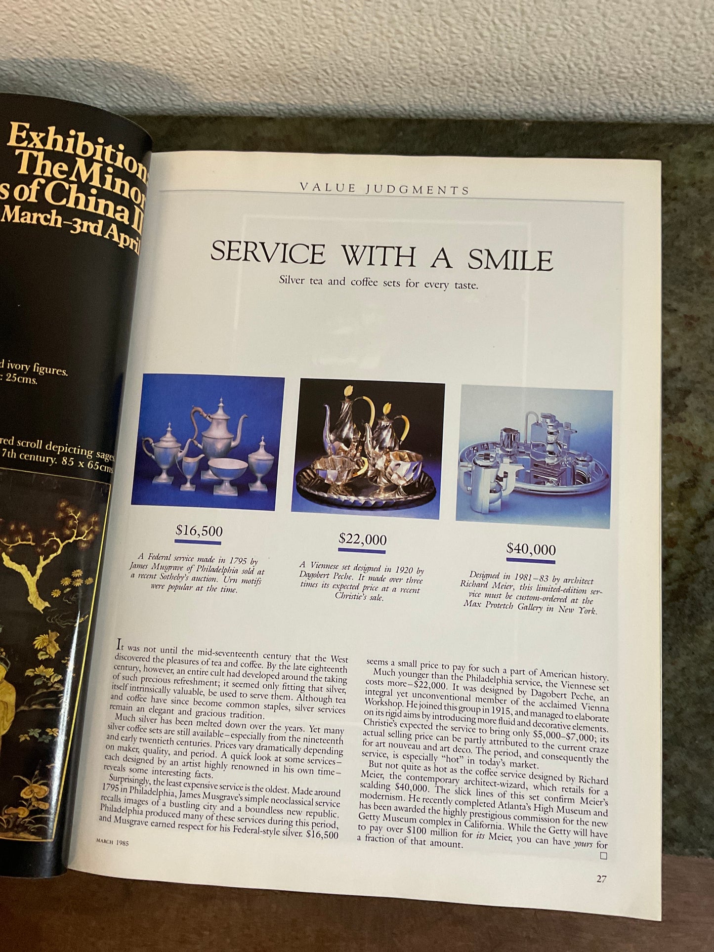Art & Antiques Magazine March 1985