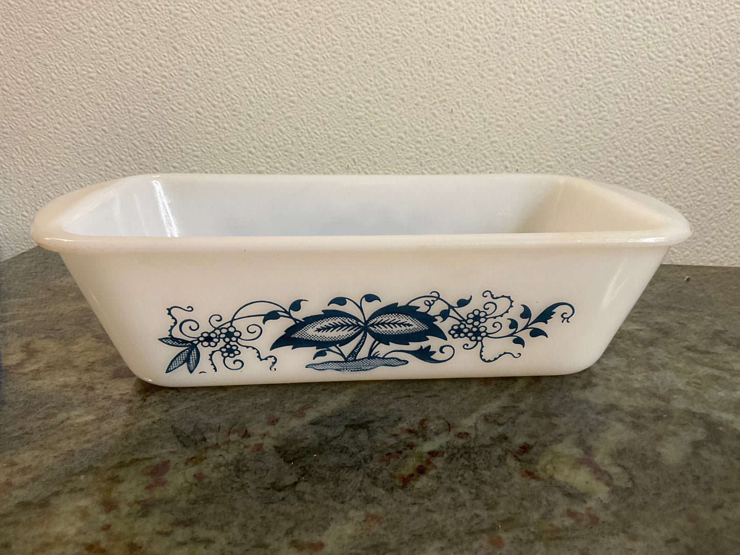Glasbake Blue Onion Loaf Pan