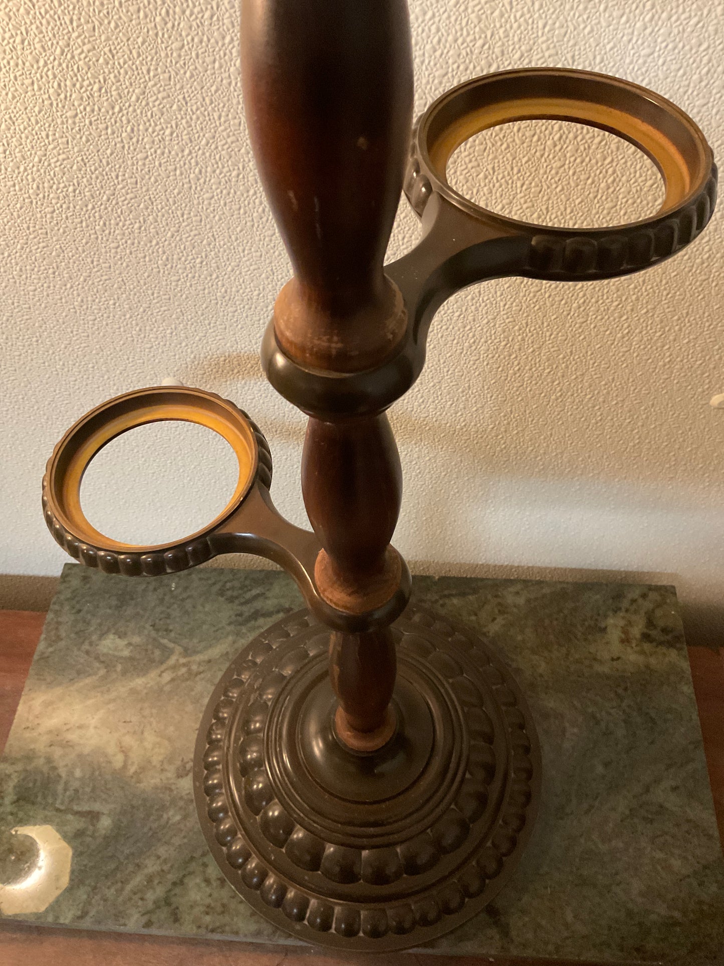 Vintage Tiered Wood/Plastic Spindle Pedestal