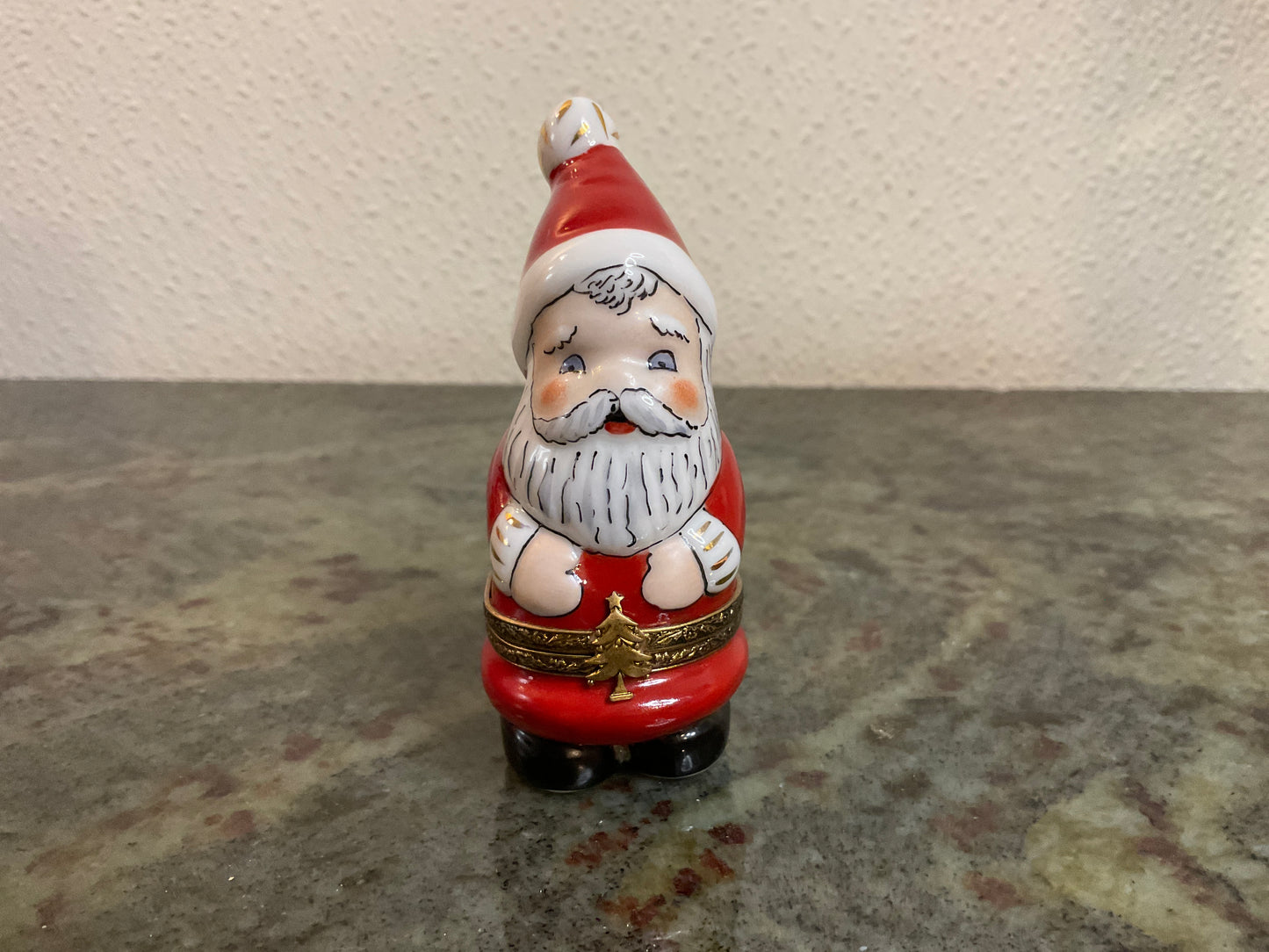Vintage Limoges Nesting Santa Claus Trinket Box Set
