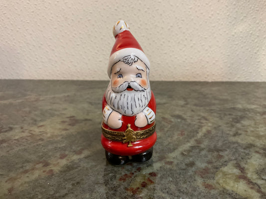 Vintage Limoges Nesting Santa Claus Trinket Box Set