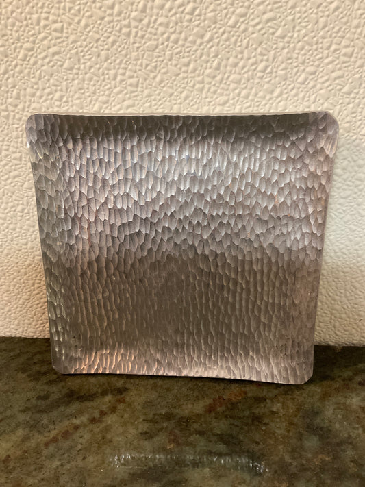 Hammered Aluminum Metal Plate/Tray