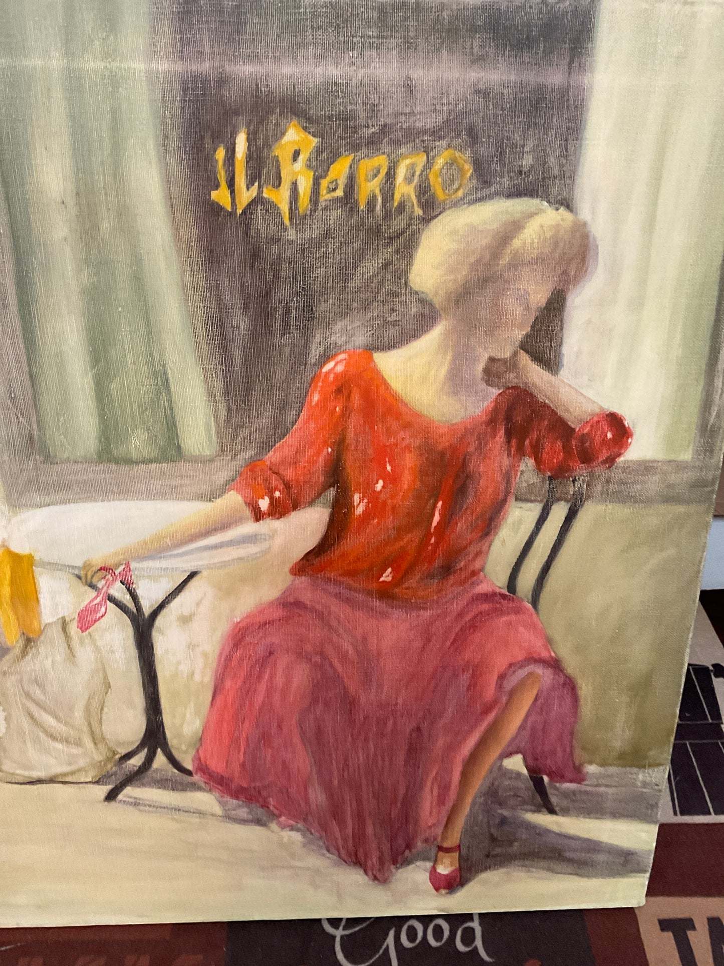 Lady in Red Painting
