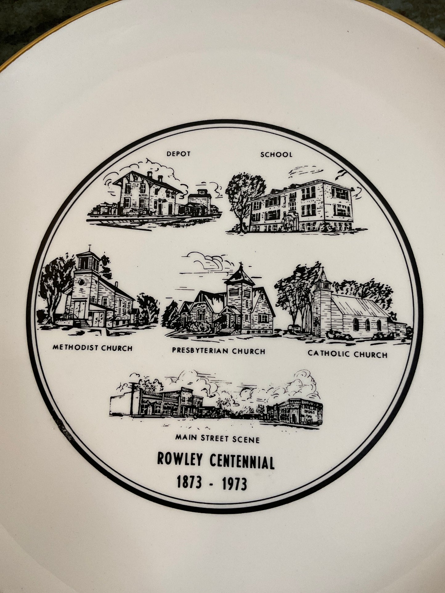 Rowley IA Centennial Plate 1873-1973