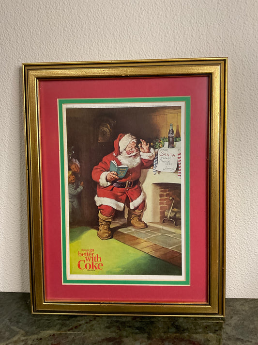 Coca Cola Santa Advertisement Print