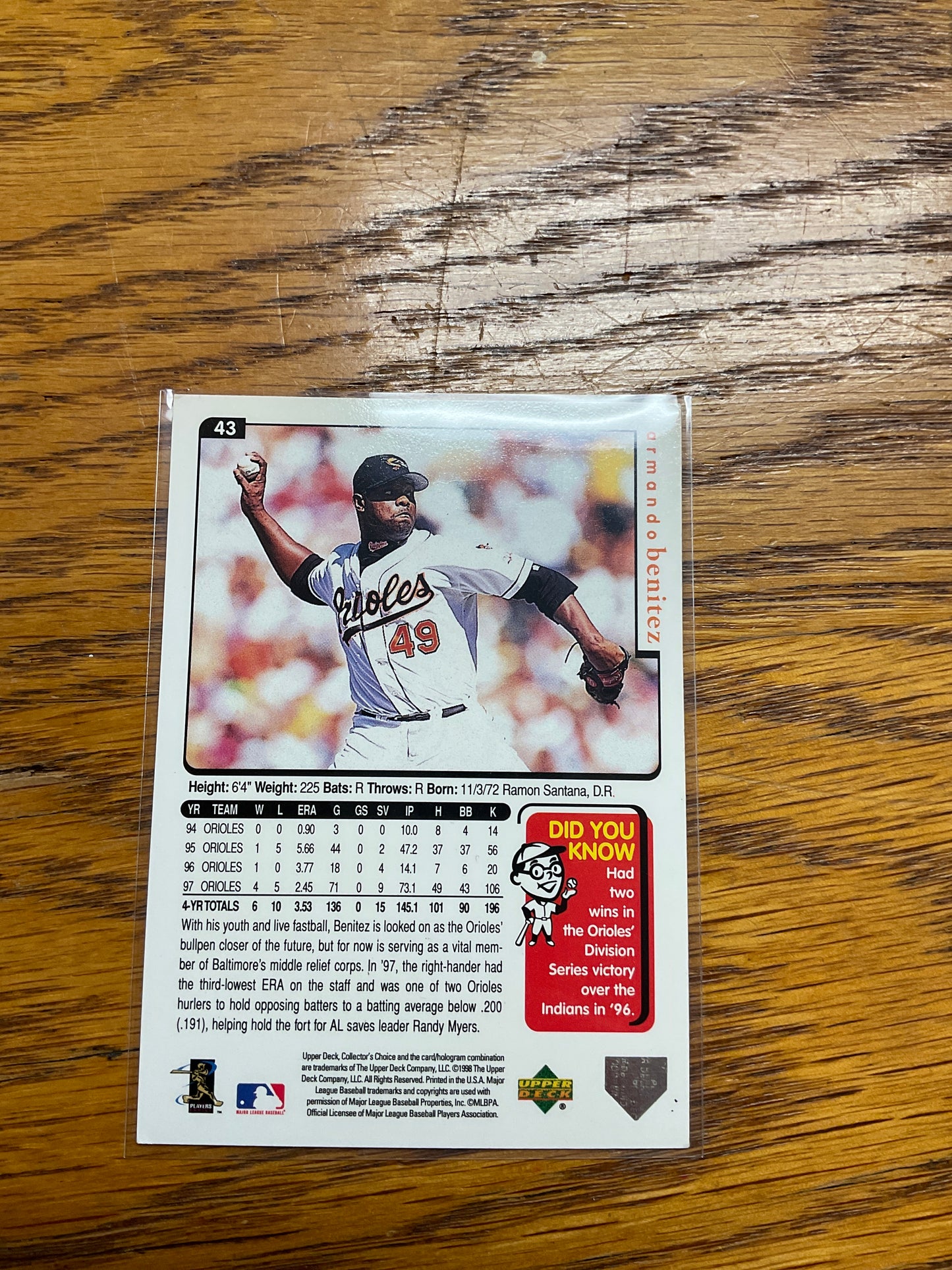 Baseball Card Armando Benitez