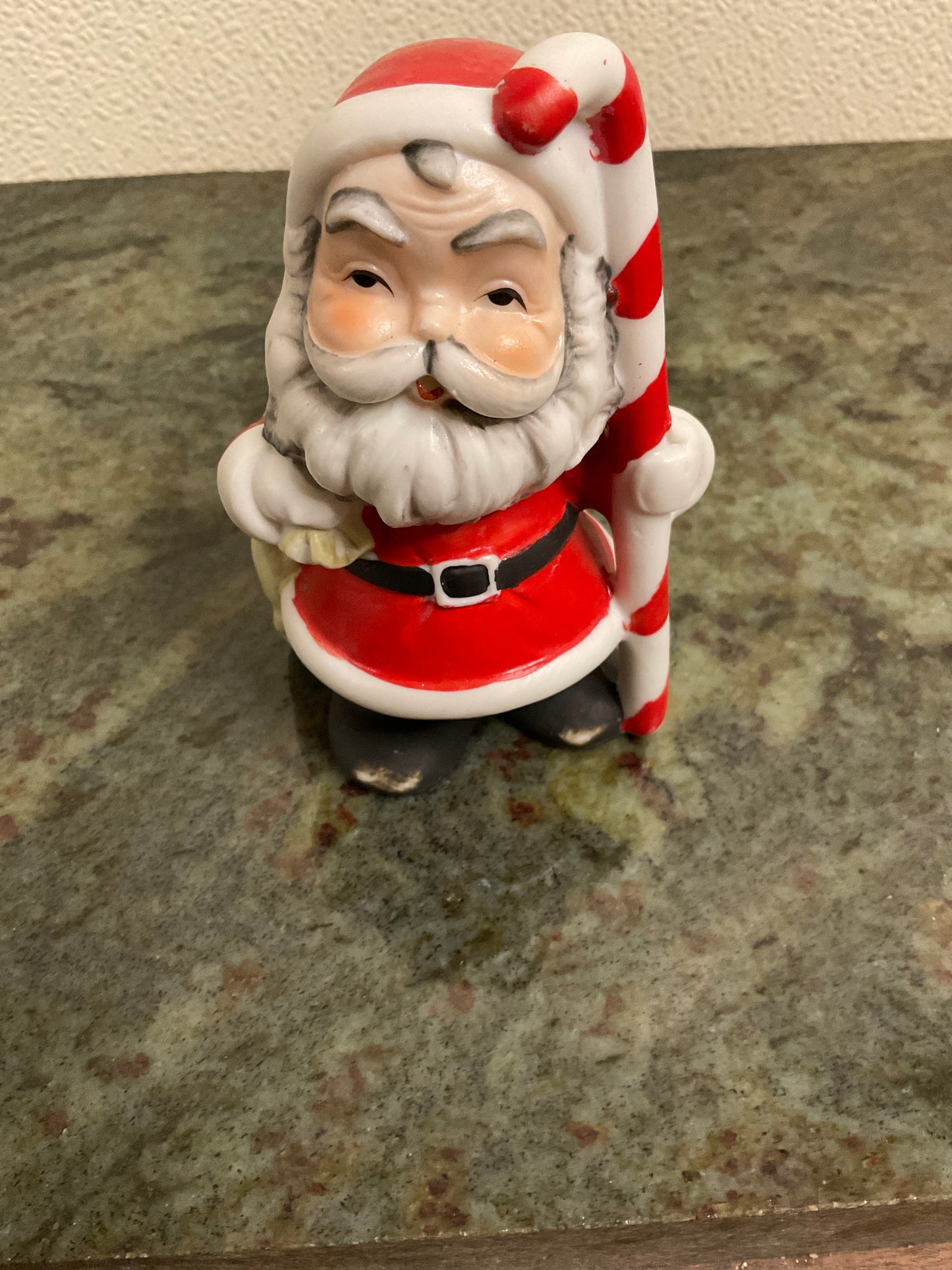 Santa with candy cane