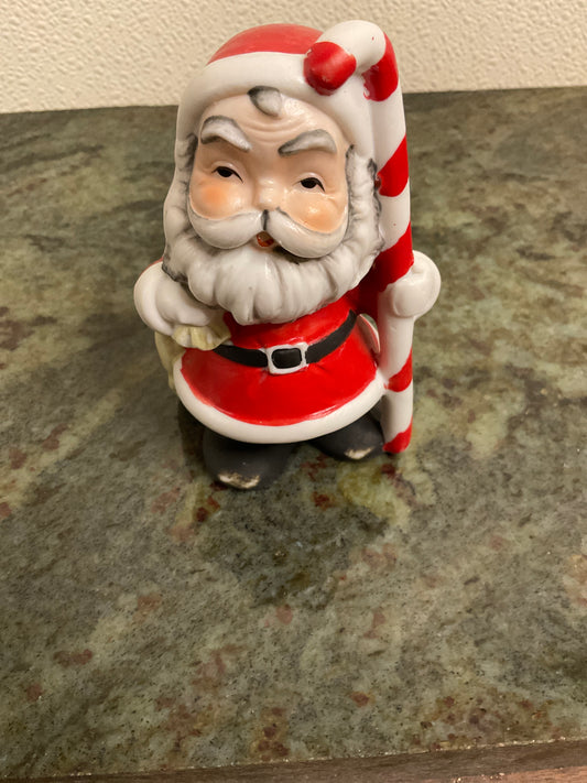 Santa with candy cane
