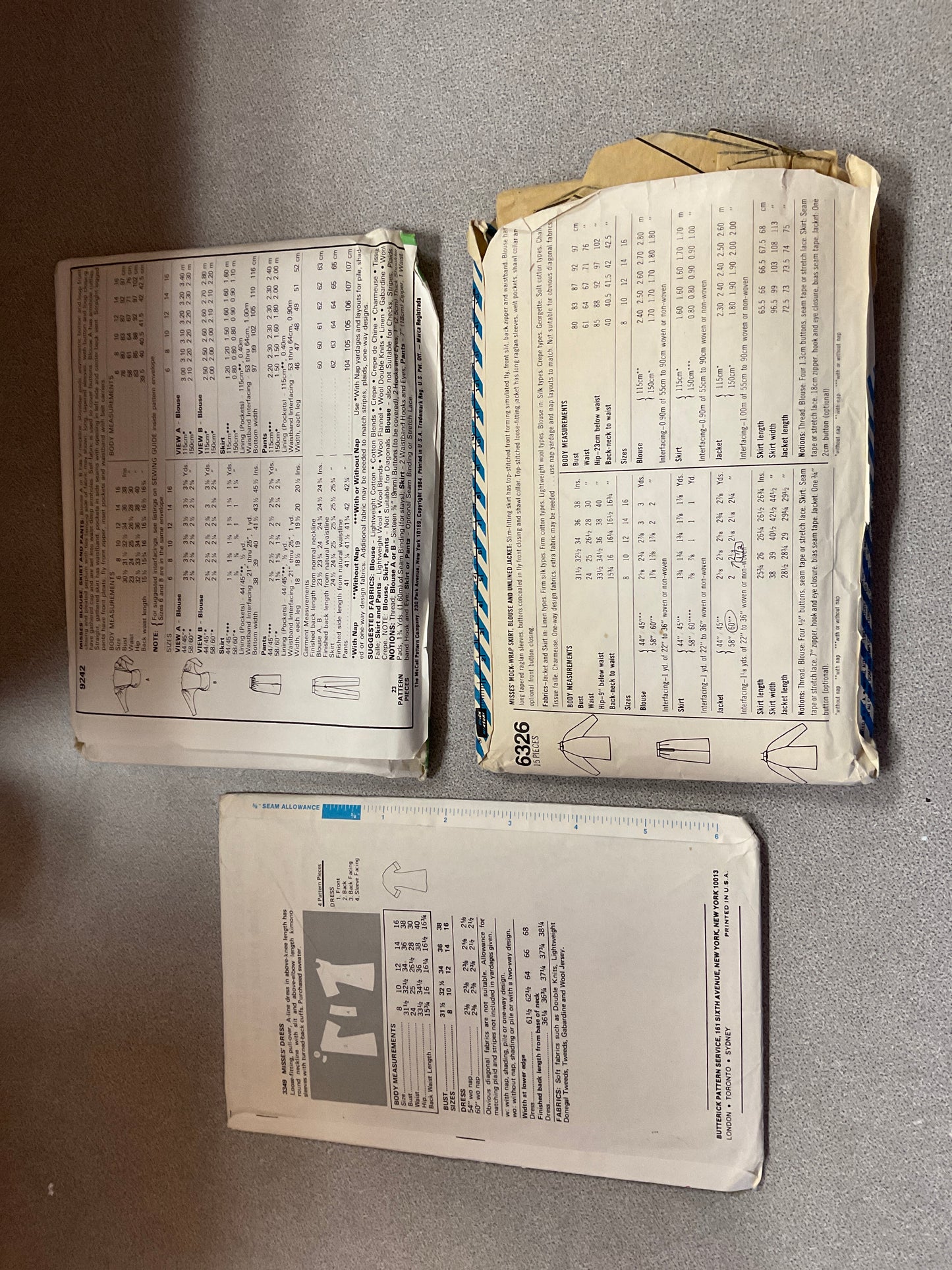Bundle of 3 Sewing Patterns