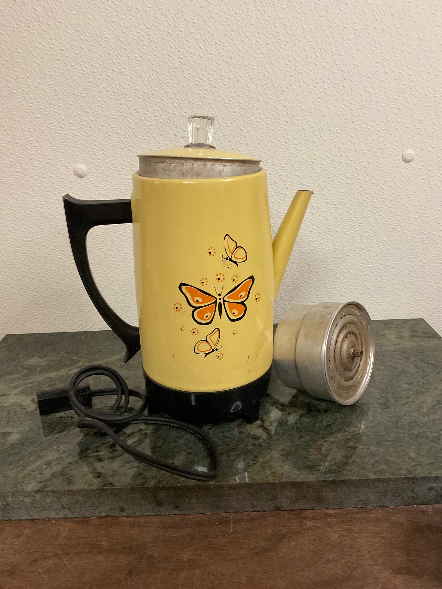 Vintage West Bend Butterflies Percolator