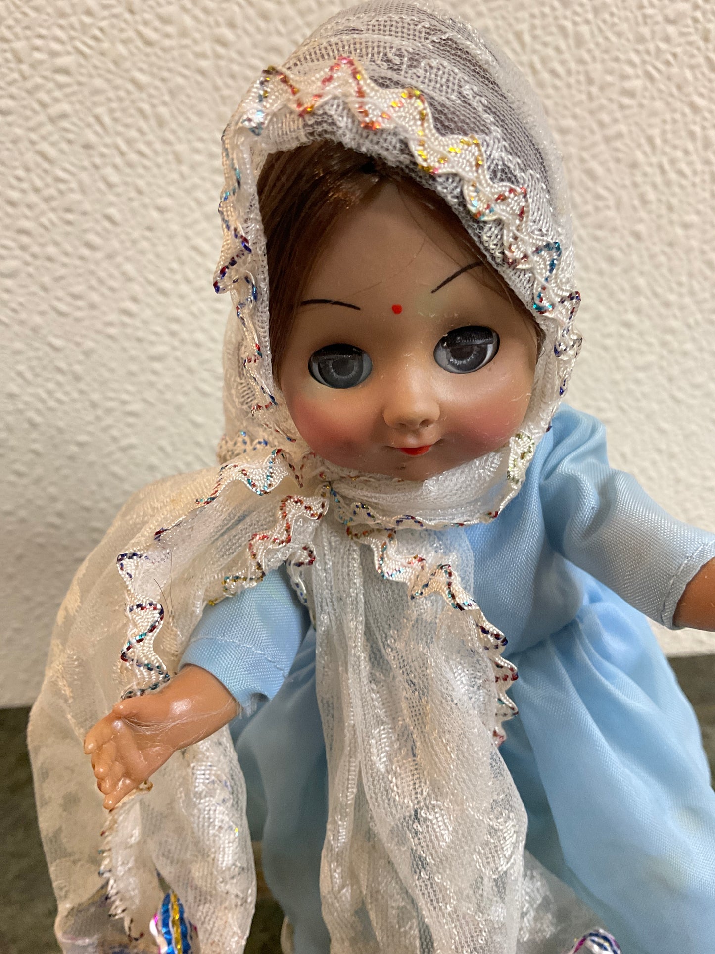 Vtg India Dream Maker Doll w/stand
