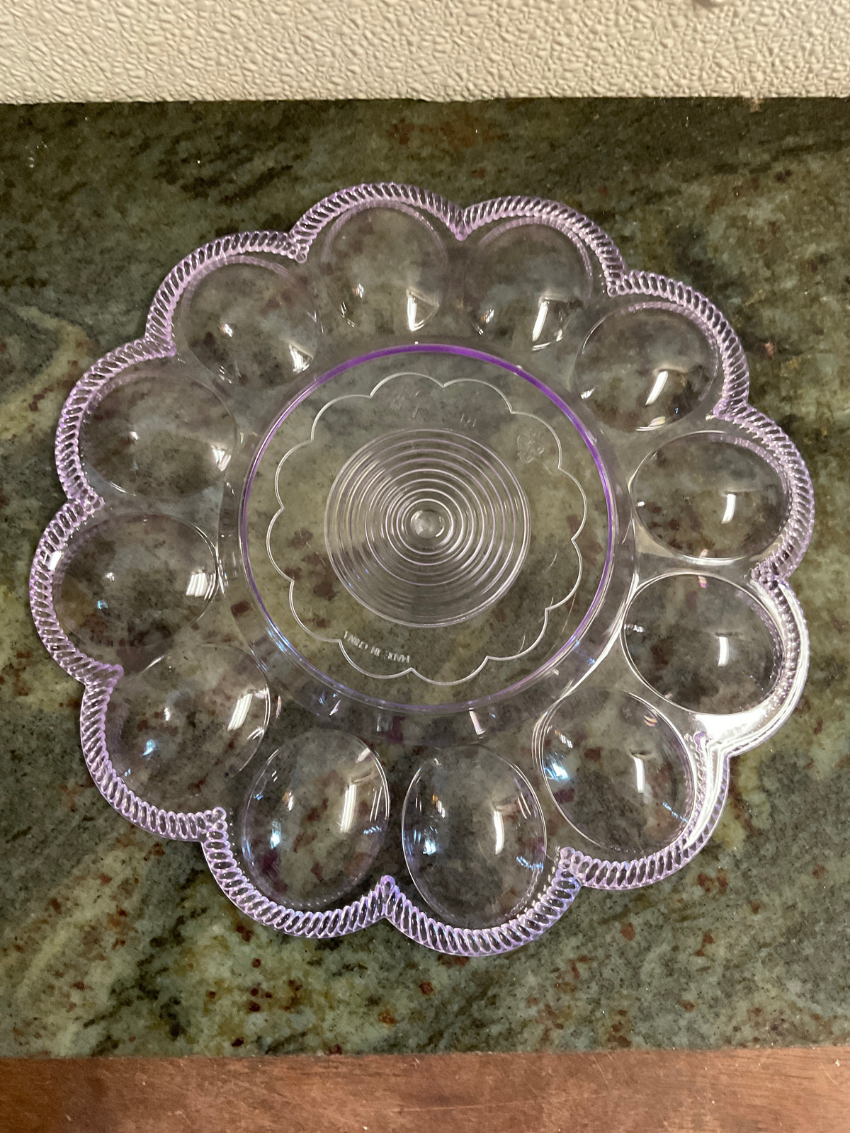 Purple Plastic Deviled Egg Tray Holder
