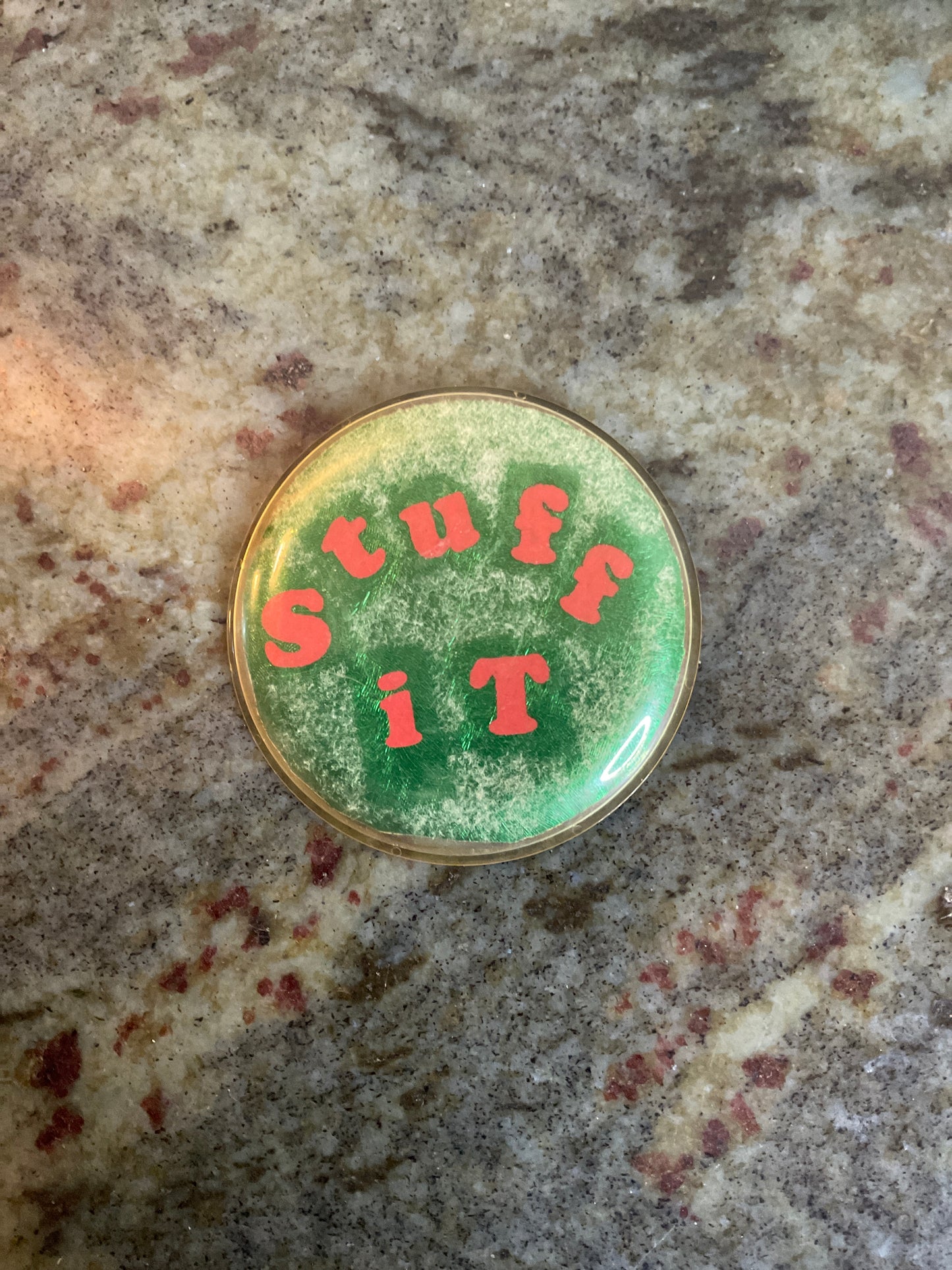 Vintage Stuff It Pinback Button