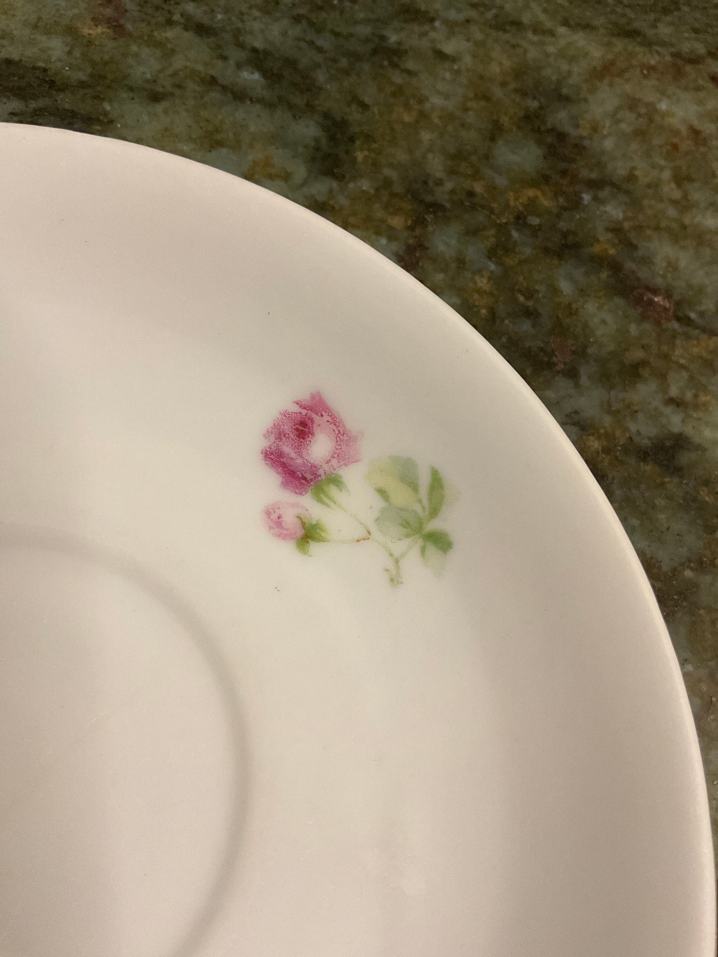 Pink Rose design Saucer made in Germany