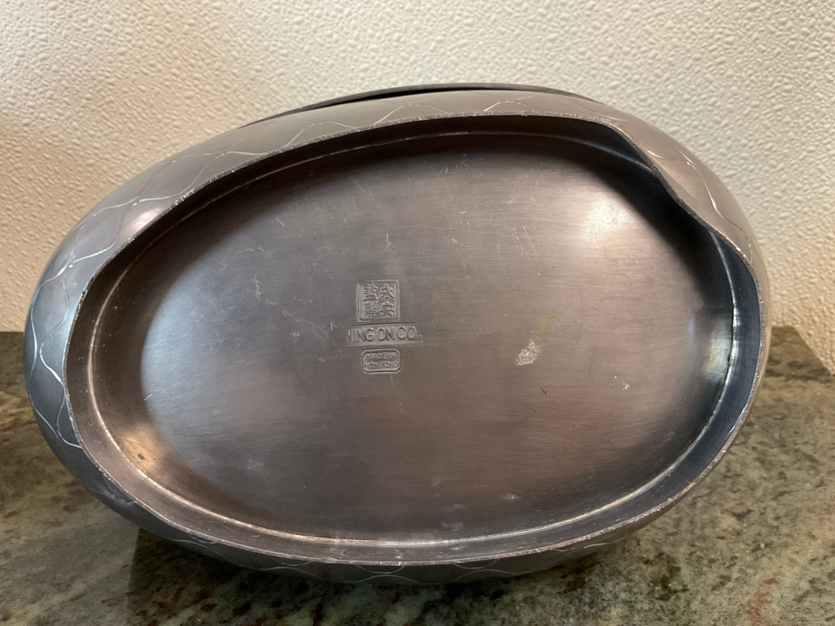 Vintage Pewter Duck Trinket Box
