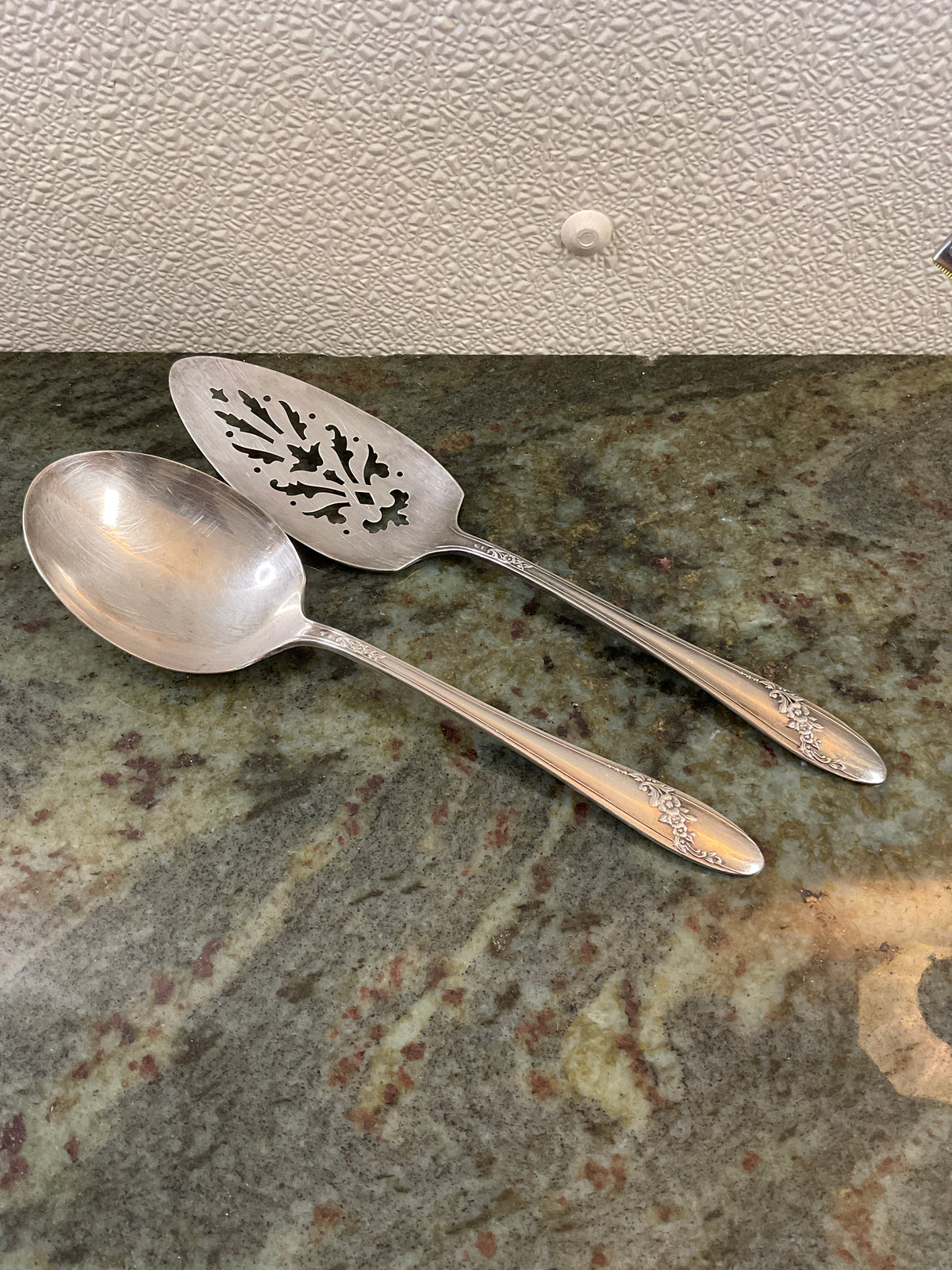 Vintage Silver-plated 2 pc. Serving St