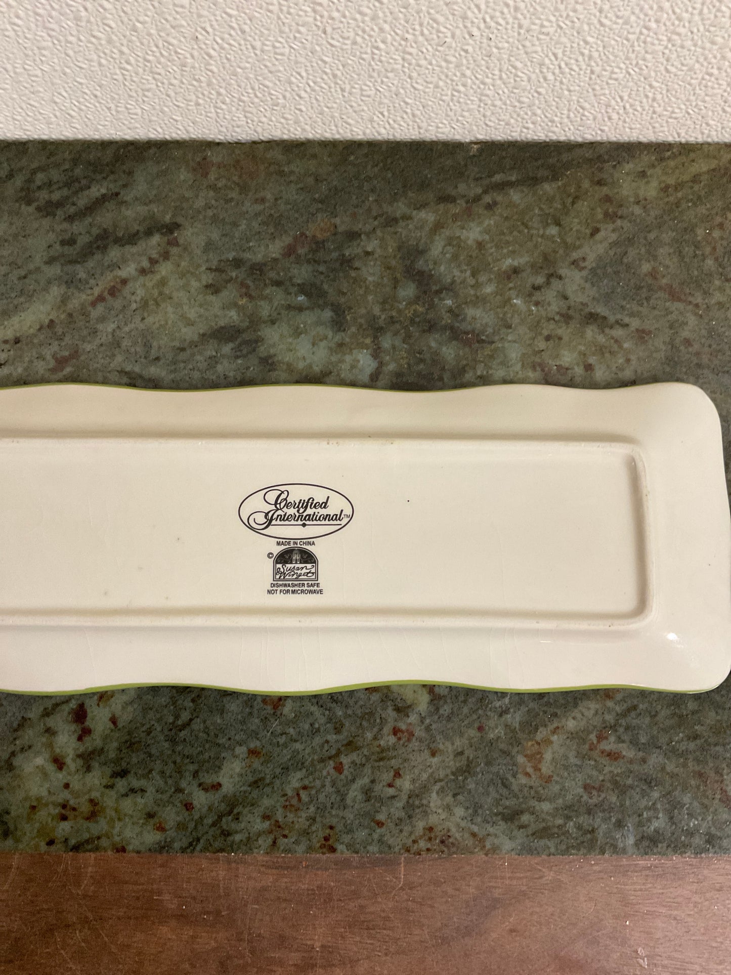 Crackled Finish Garden Harvest Serving Tray