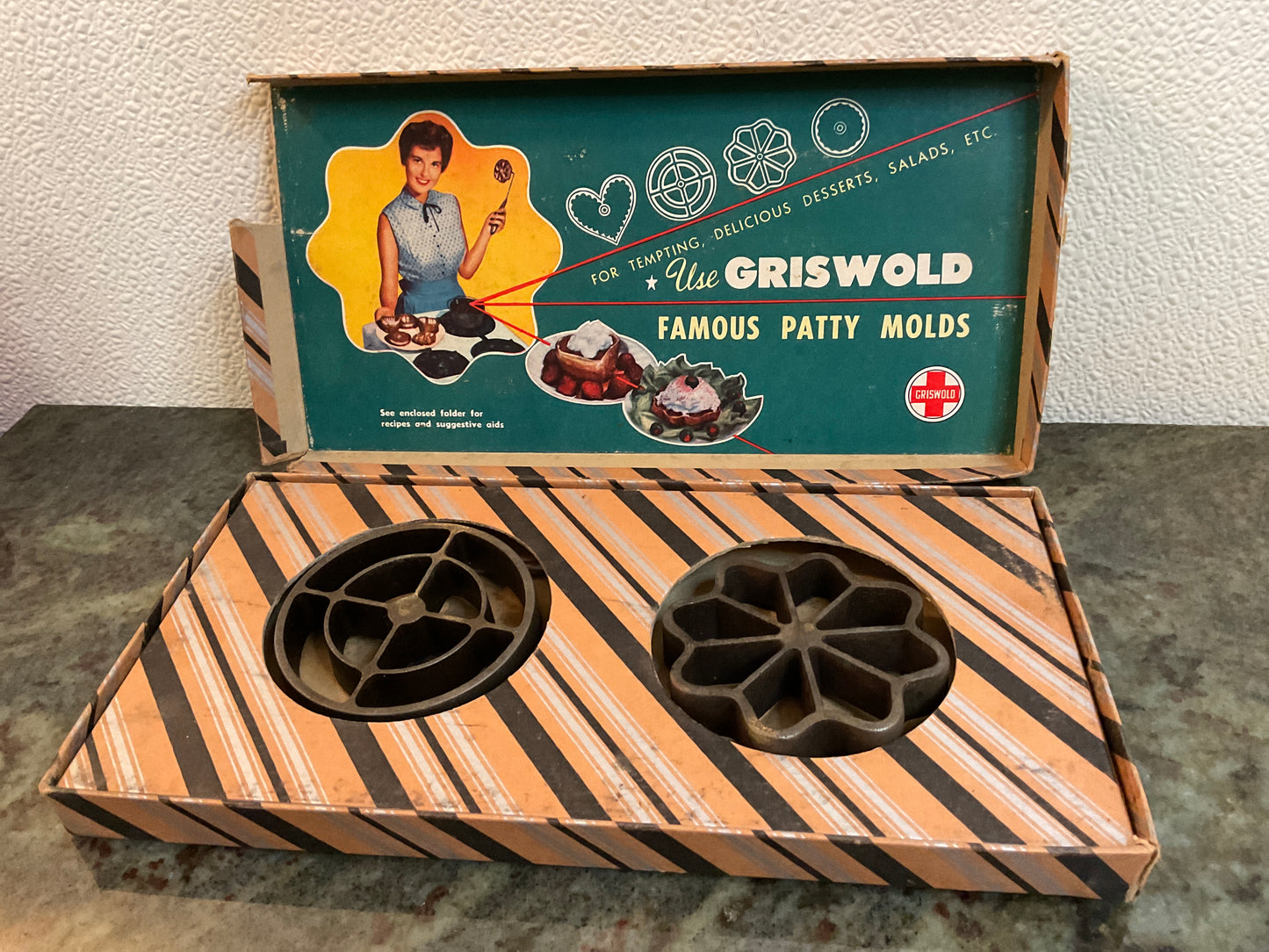 Griswold Famous Patty Molds In Box