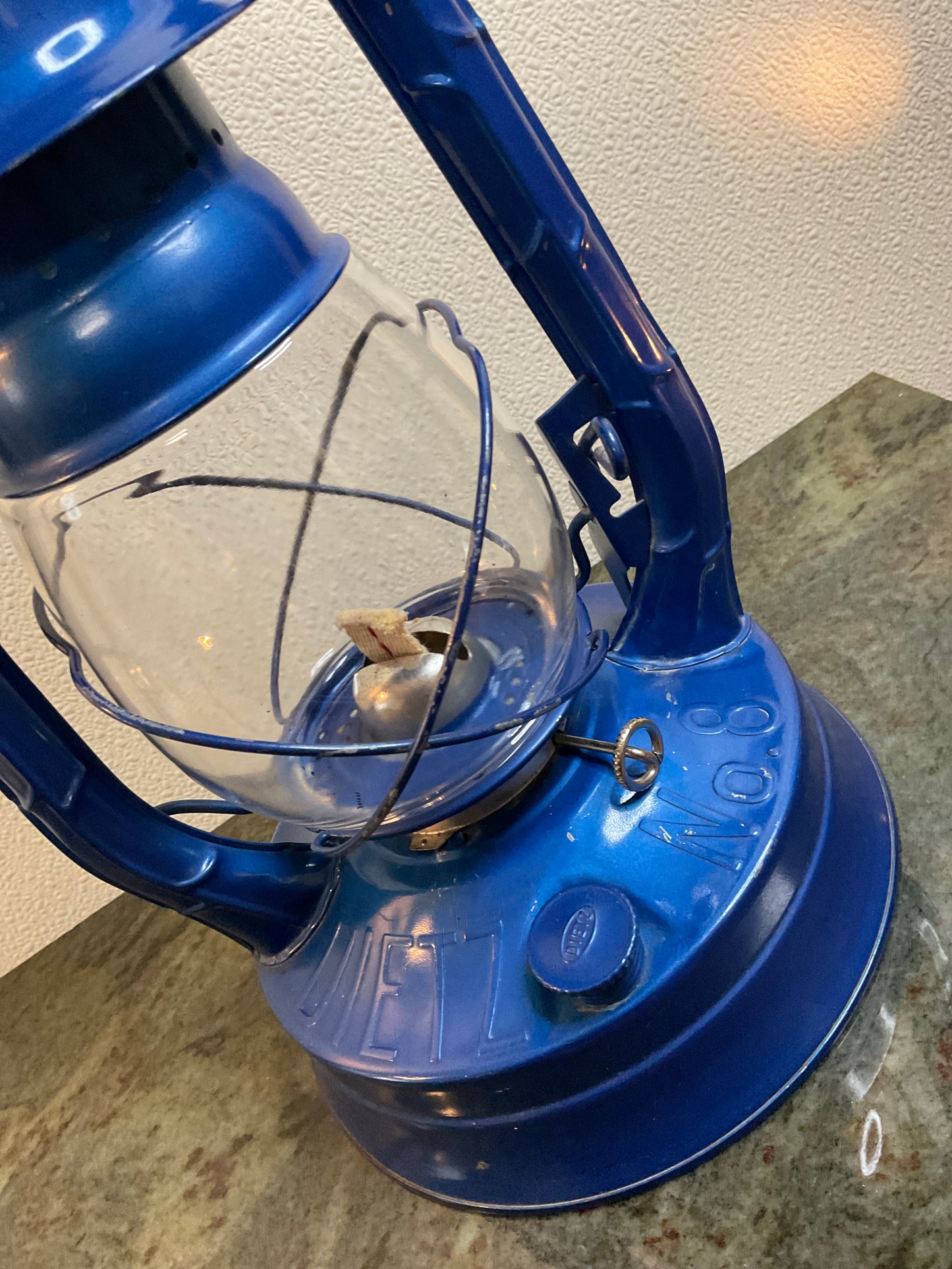 Vintage Blue Dietz Oil Lantern