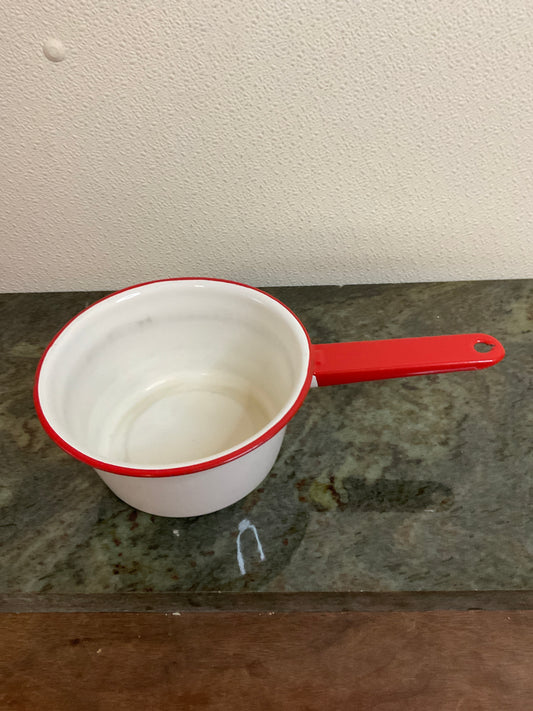 Vintage Enamelware Saucepan - Large
