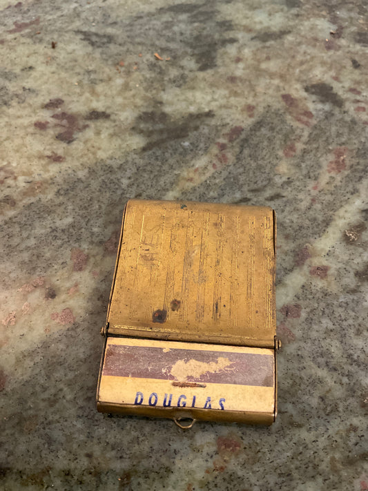 Douglas Vintage Metallic finished Matchbook Holder