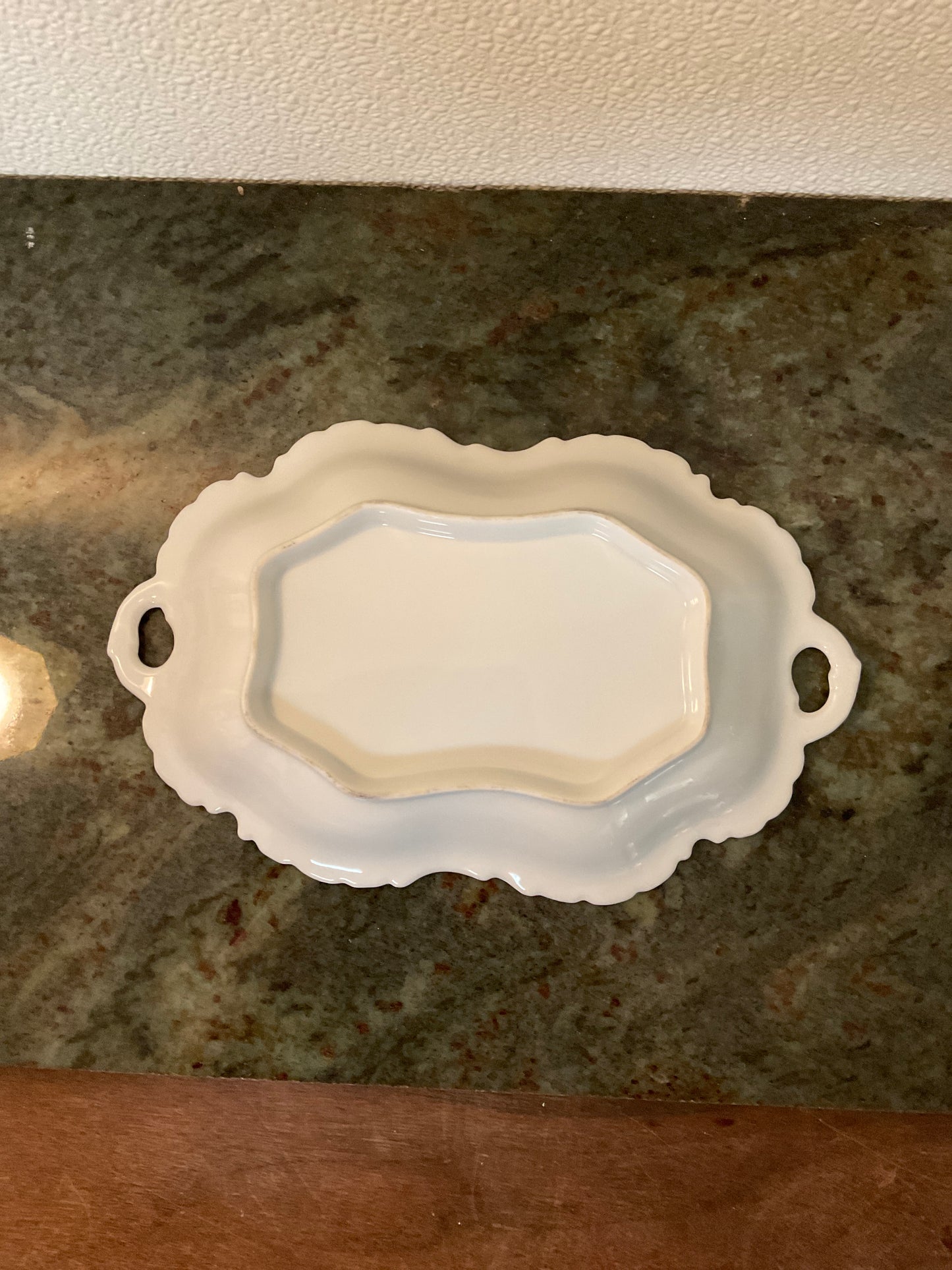 Vintage Floral Glass Dish