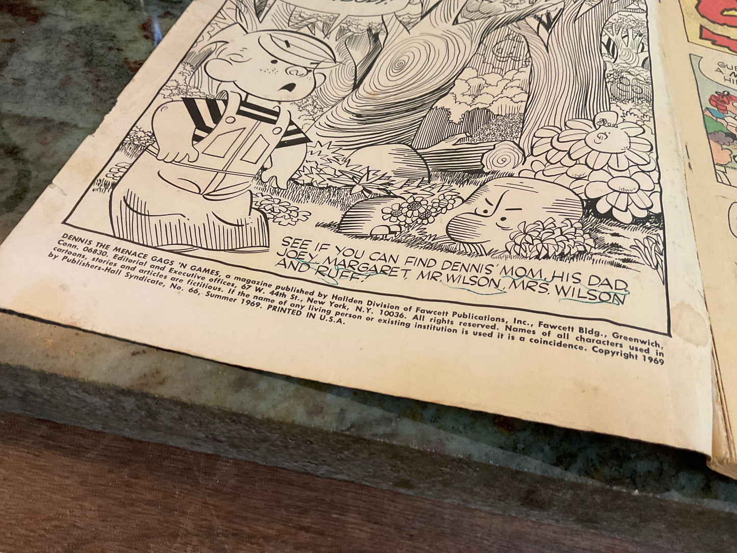 1969 Dennis The Menace Gags ‘N Games #66