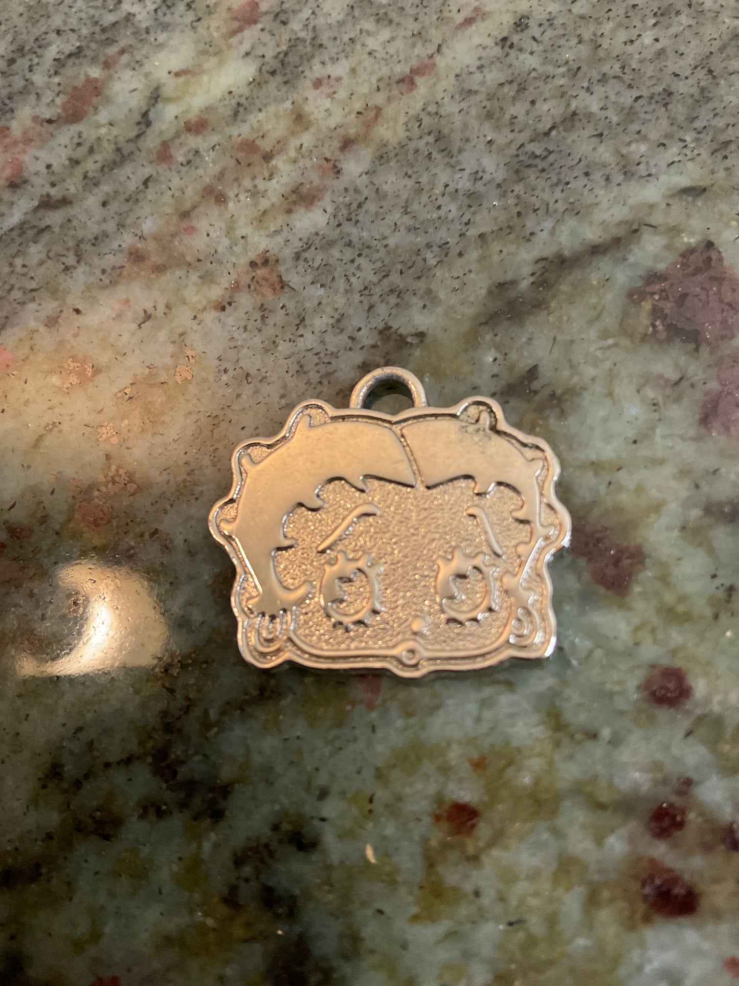 Silvertone Pendant Betty Boop Likeness