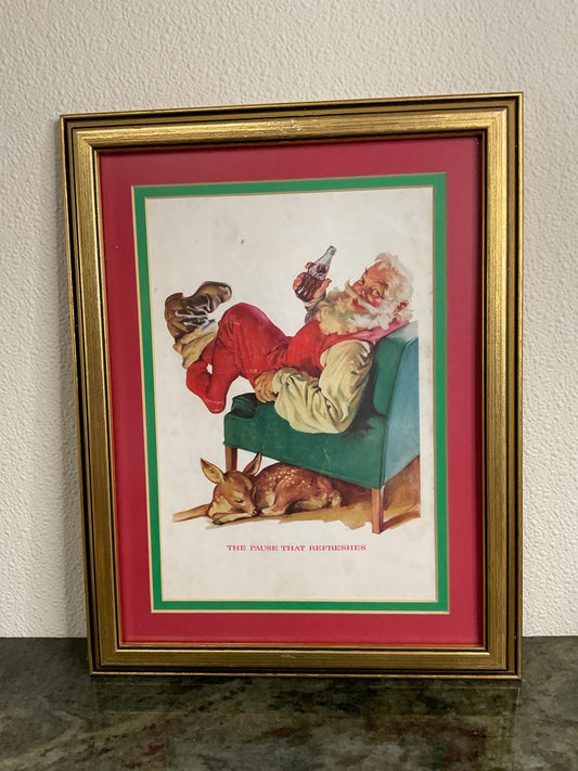 Coca Cola Santa Advertisement Print