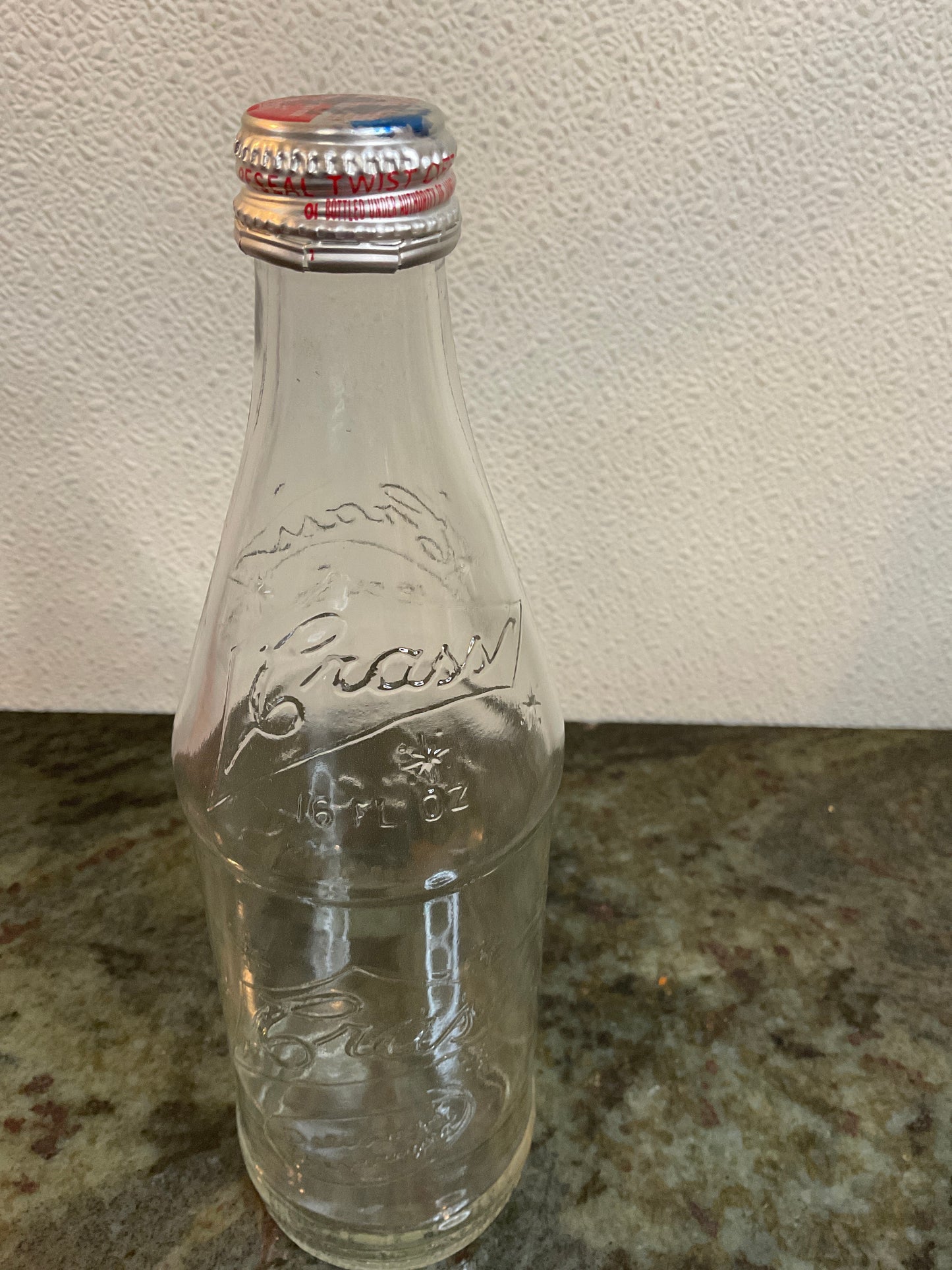 Vintage Crass Red Cream Soda Bottle