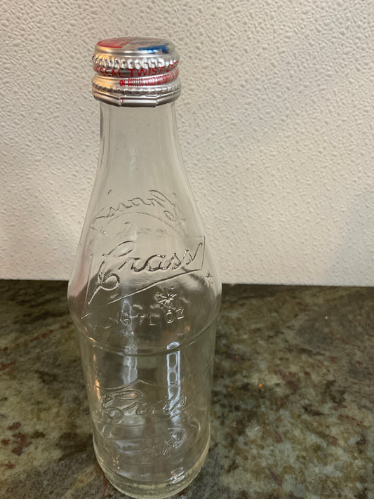 Vintage Crass Red Cream Soda Bottle