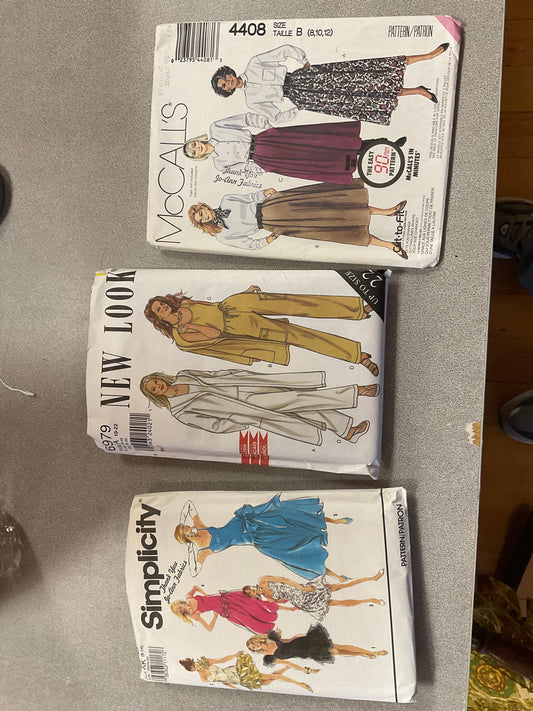 Bundle of 3 Sewing Patterns