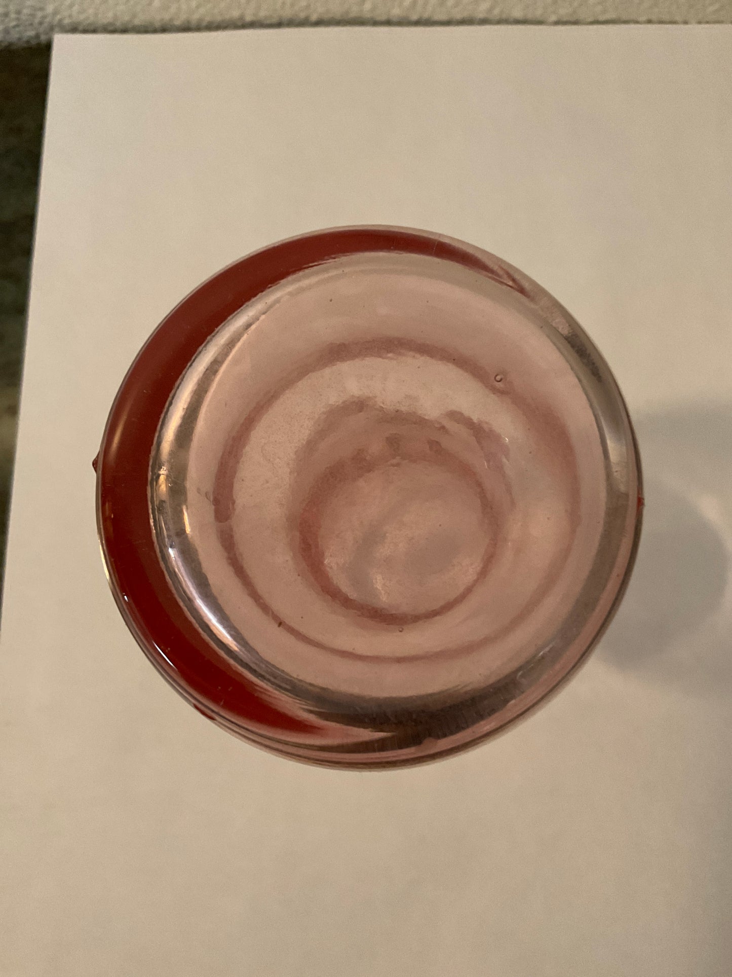 Vintage Pink Depression Glass Baby Face Milk Bottle