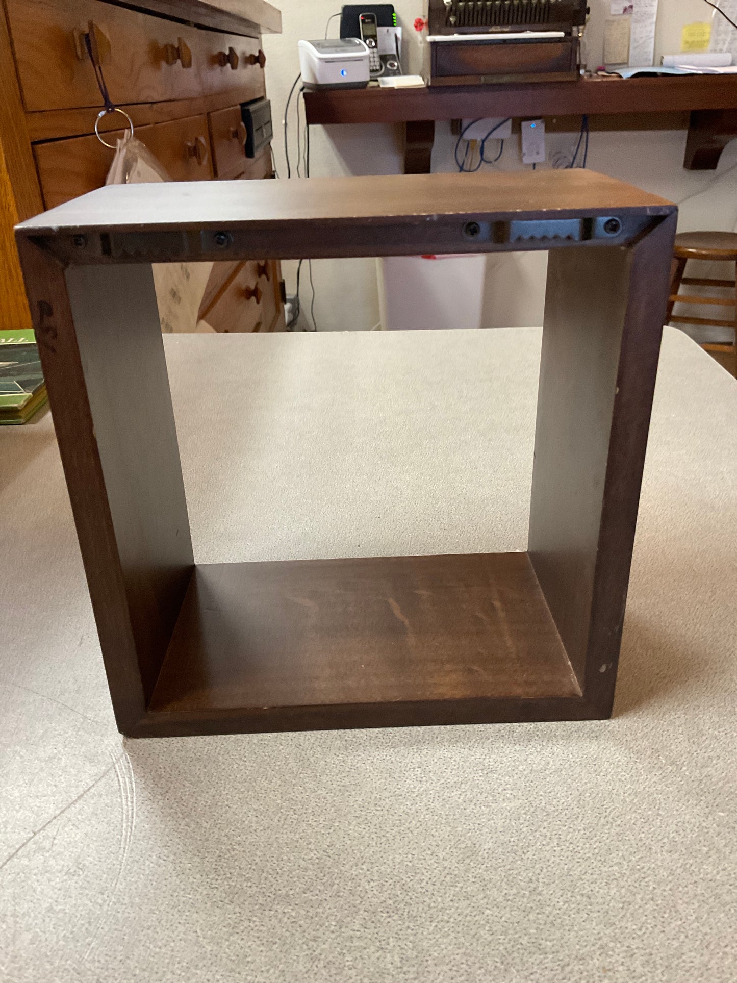 Wood Cube Square Wall Shelf
