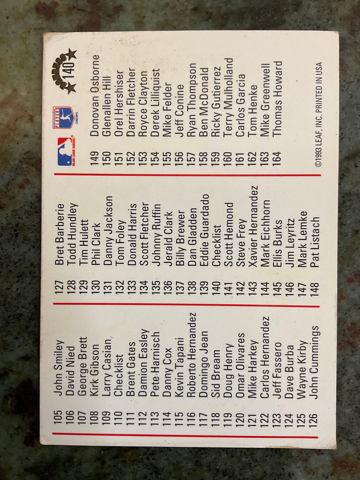 1994 Donruss Checklist 83-164 2000 Career Hits