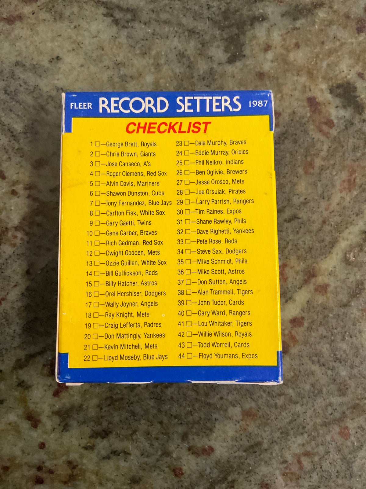 1987 Baseball Record Setters