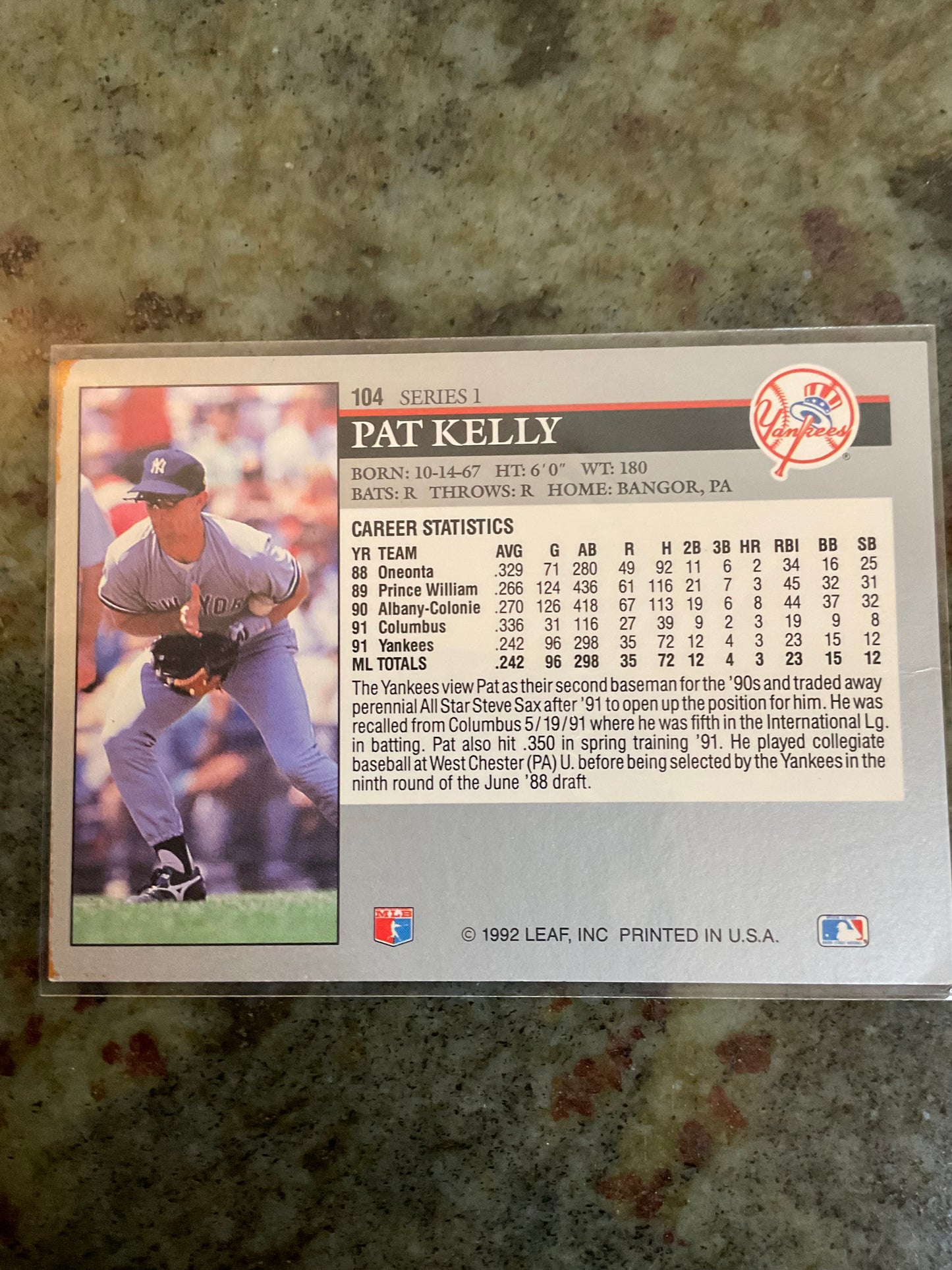 Pat Kelly New York Yankees