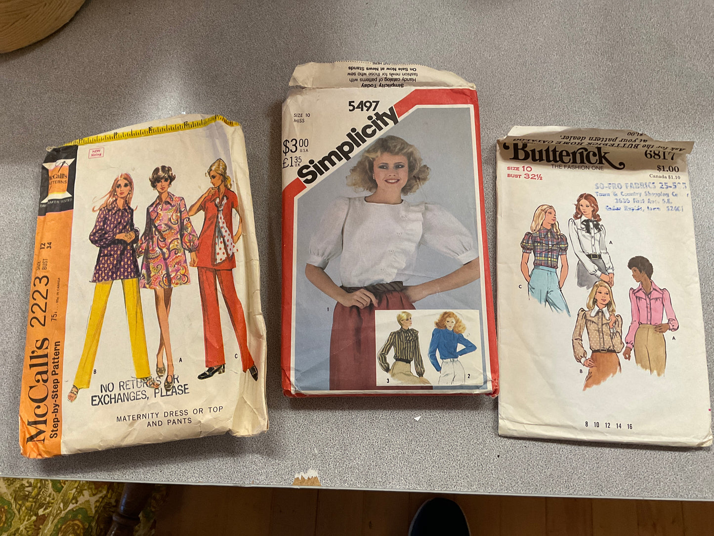 Bundle of 3 Sewing Patterns