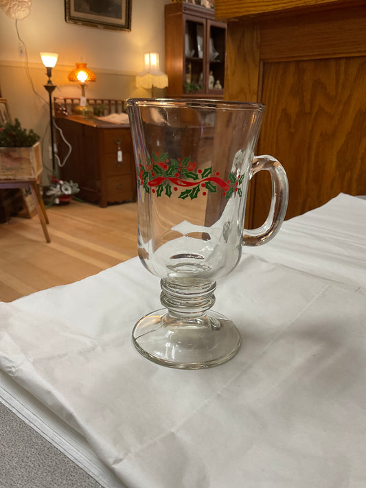 Set of 3 Vintage Mistletoe Glasses