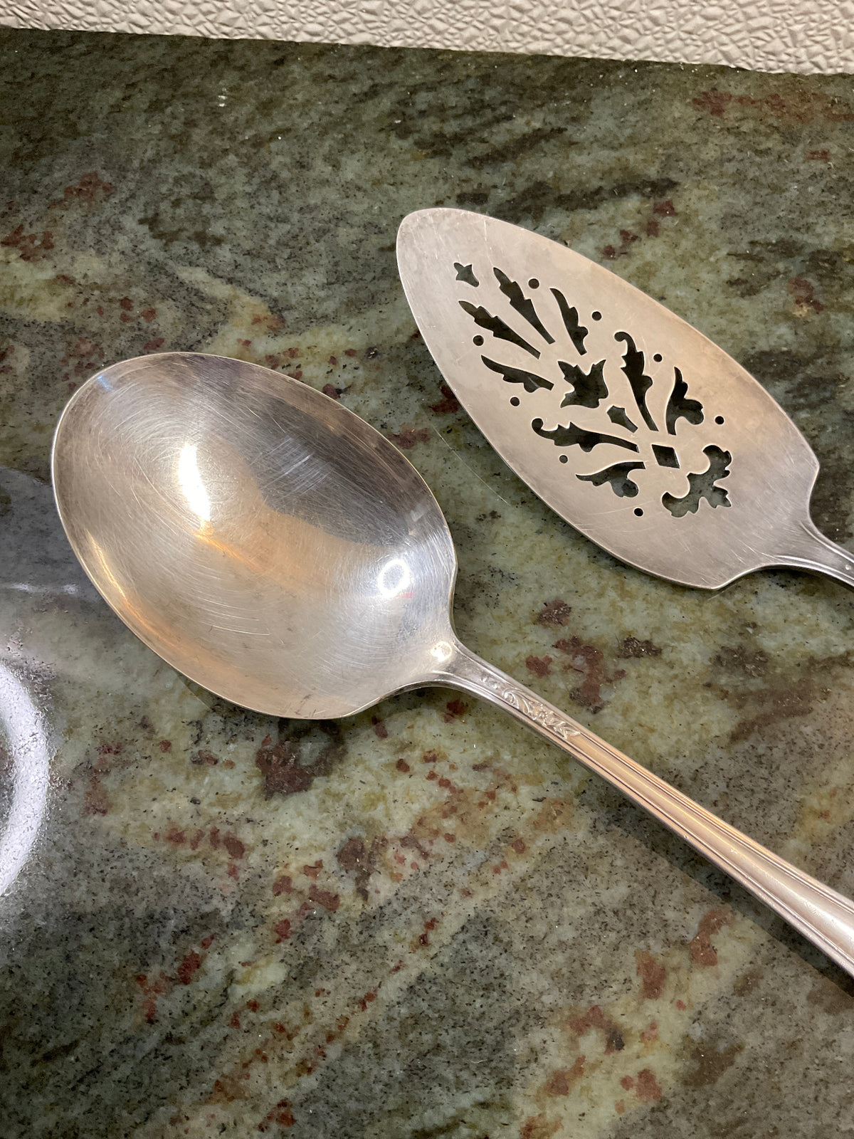 Vintage Silver-plated 2 pc. Serving St
