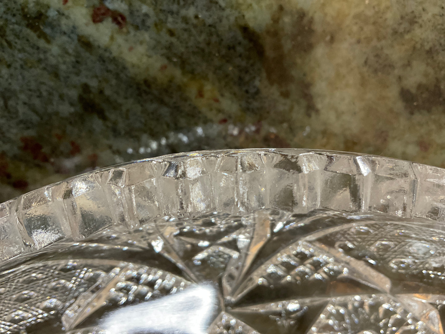 Cut Glass Oval Dish