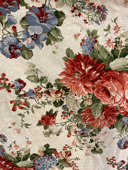 Floral tapestry fabric