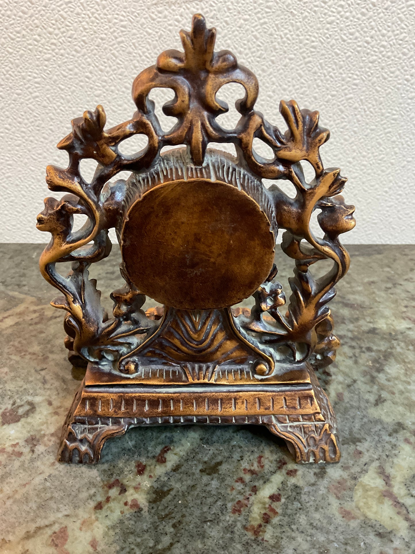 Ornate Resin Quartz Mantel Clock