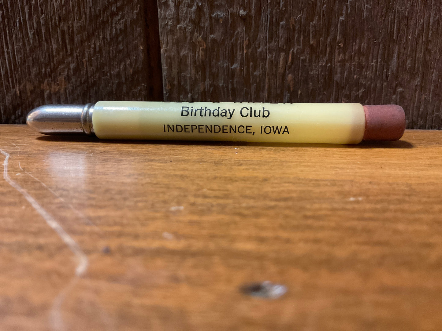 Vintage Leo O’Brien Birthday Club Pencil Independence Iowa