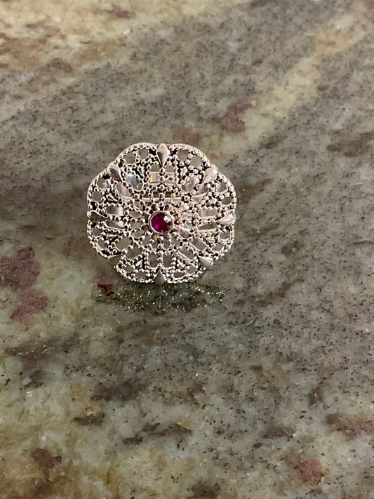 Vintage Silver Adjustable Ring