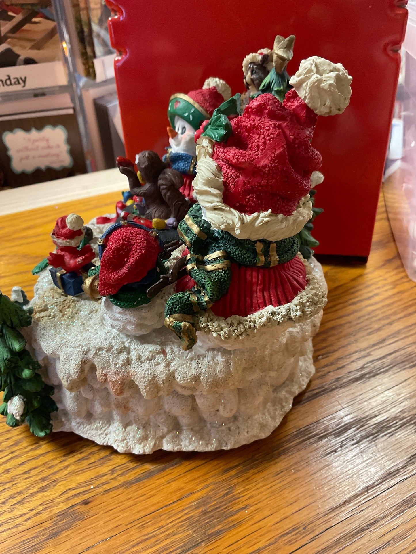 Musical Christmas Figure with Snowmen